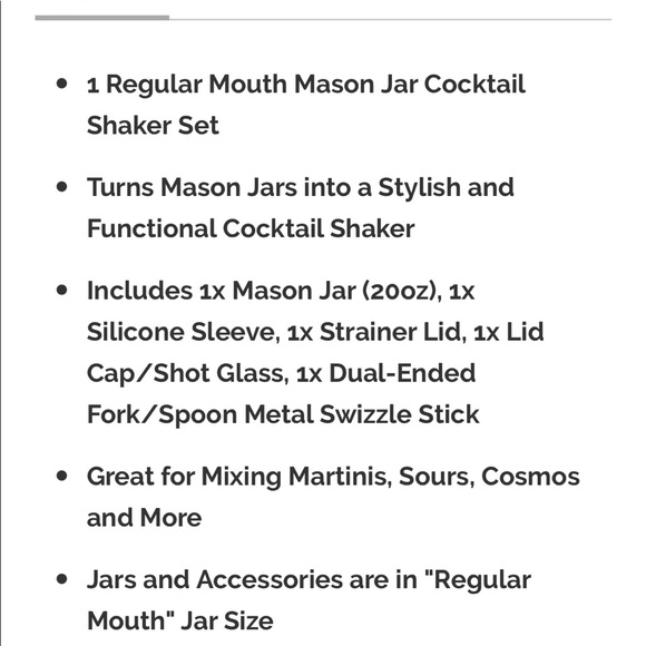 Masontops Mason jar cocktail shaker kit - Picture 4 of 6